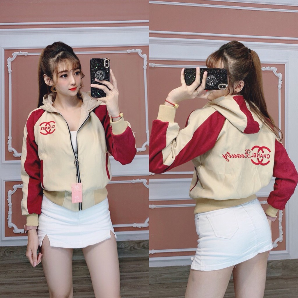 Áo khoác dù, áo khoác nữ phối tay và in hình xinh xắn | BigBuy360 - bigbuy360.vn