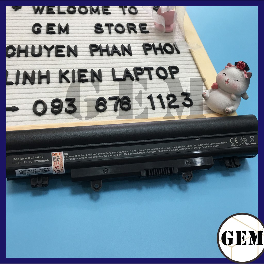 Pin Acer Aspire E5 421, E5 471, E5 472, E5 571, E5 572, E5 551, E5 411, AL14A32 BẢO HÀNH ĐỔI MỚI 9 THÁNG