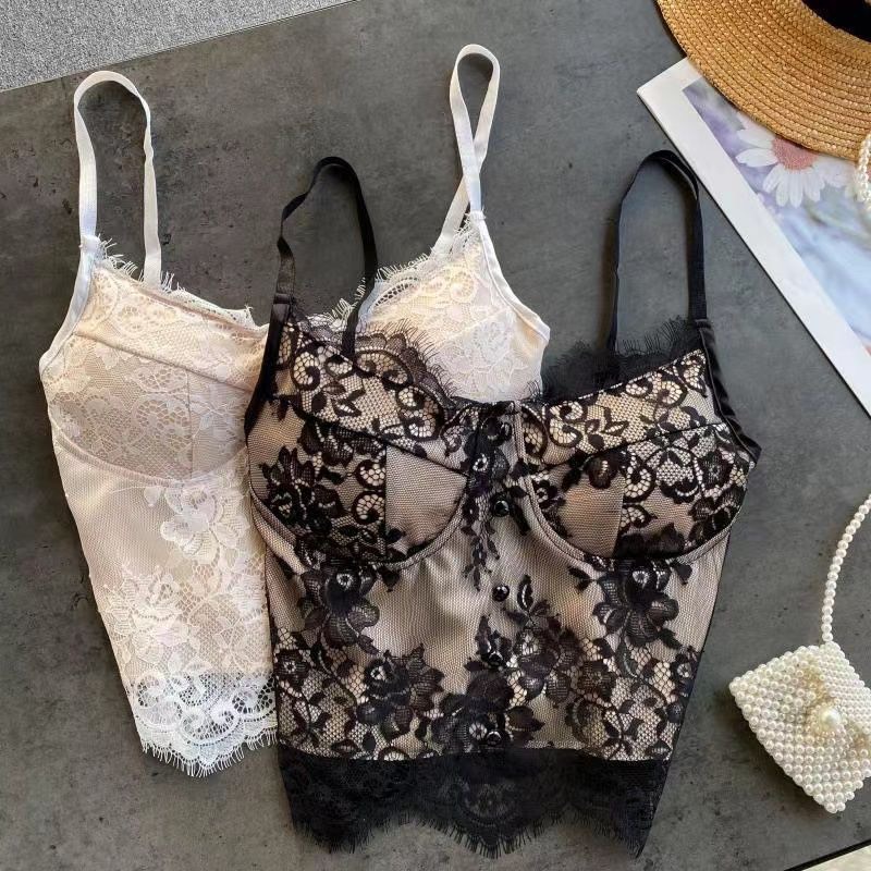 Áo lót coset , Áo bra ren nữ cao cấp, Có mút nâng ngực êm, ren mềm mịn, kiểu dáng croptop xinh