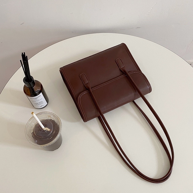 (Có sẵn Be,Nâu) Túi vintage da mềm form dây quai cao phù hợp đi học đi làm lịch sự phong cách Hàn quốc