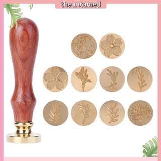 Con Dấu Cán Gỗ Họa Tiết Hoa Cổ Điển Đẹp Mắt