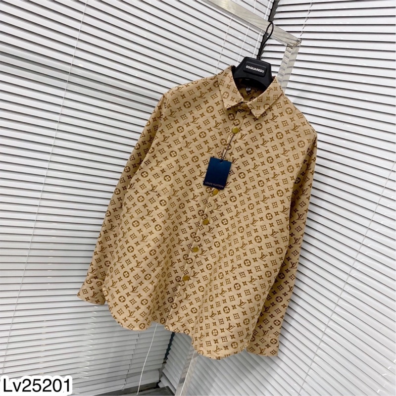 Áo Sơ Mi Nam Cúc Đồng LV Chất Bò Đủ Màu-Sơ Mi Nam Cao Cấp Hàng SPF