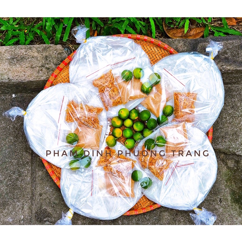 [Đồ Ăn Vặt]  COMBO Bánh Tráng Phơi Sương + Muối Nhuyễn + Hành Phi - Bánh Tráng Cô Bé