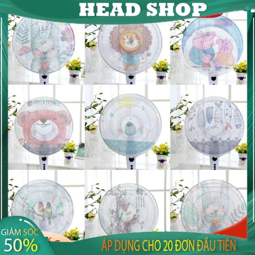 Lưới Vải Bọc Lồng Quạt Máy Có Dây Rút An Toàn Cho Bé Mẫu Hoạt Hình Dễ Thương LBQ GEMINI SHOP