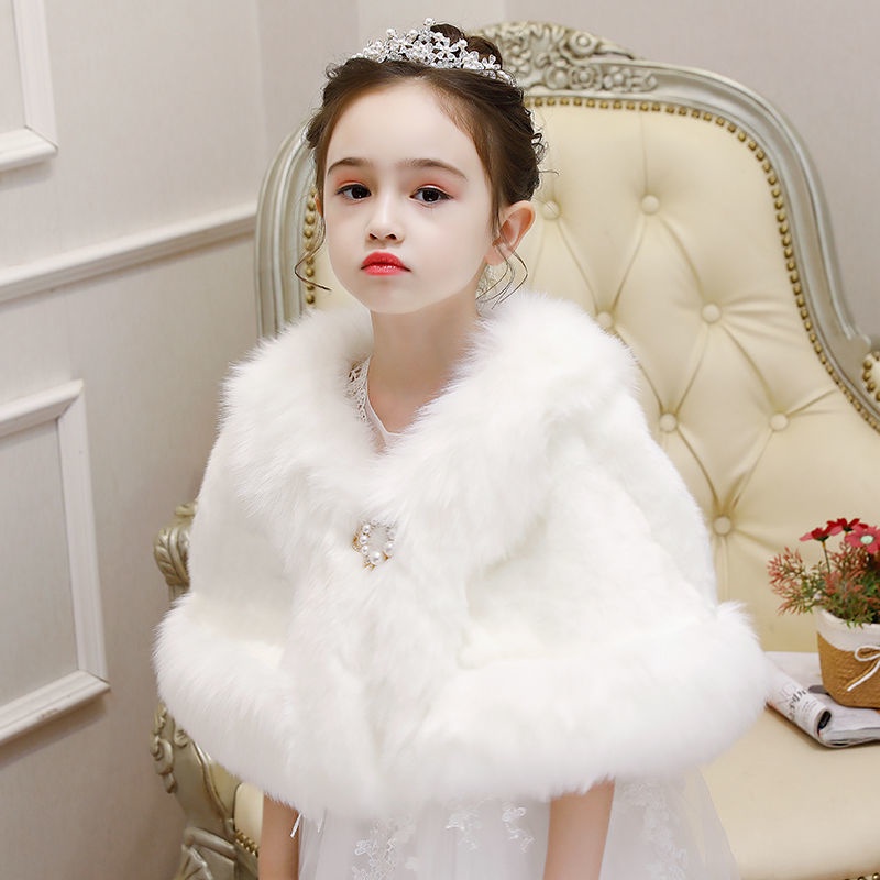 Áo choàng len dày phối lông thú kiểu công chúa mùa đông mới cho bé gái
 | BigBuy360 - bigbuy360.vn