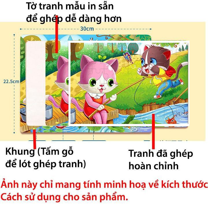 Bộ Đồ Chơi Ghép Hình 40-60 Mảnh Bằng Gỗ Cho Bé # 1-10