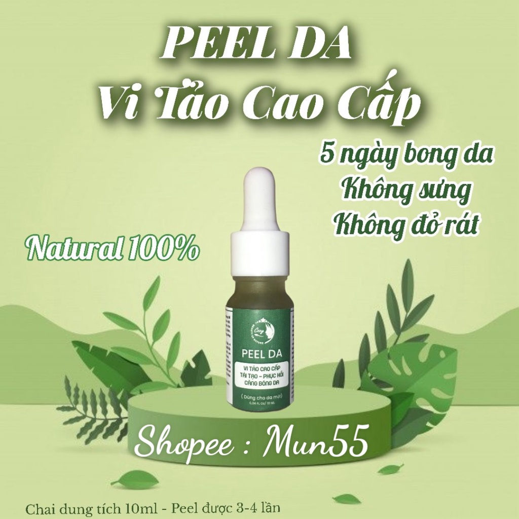 Peel da mặt vi tảo biển COZY - tẩy da chết thay da sinh học cho mặt - Pell lột da mặt - tái tạo da mờ thâm nám