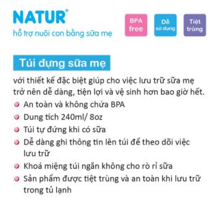 Túi trữ sữa Natur 120ml (hộp 30 túi)