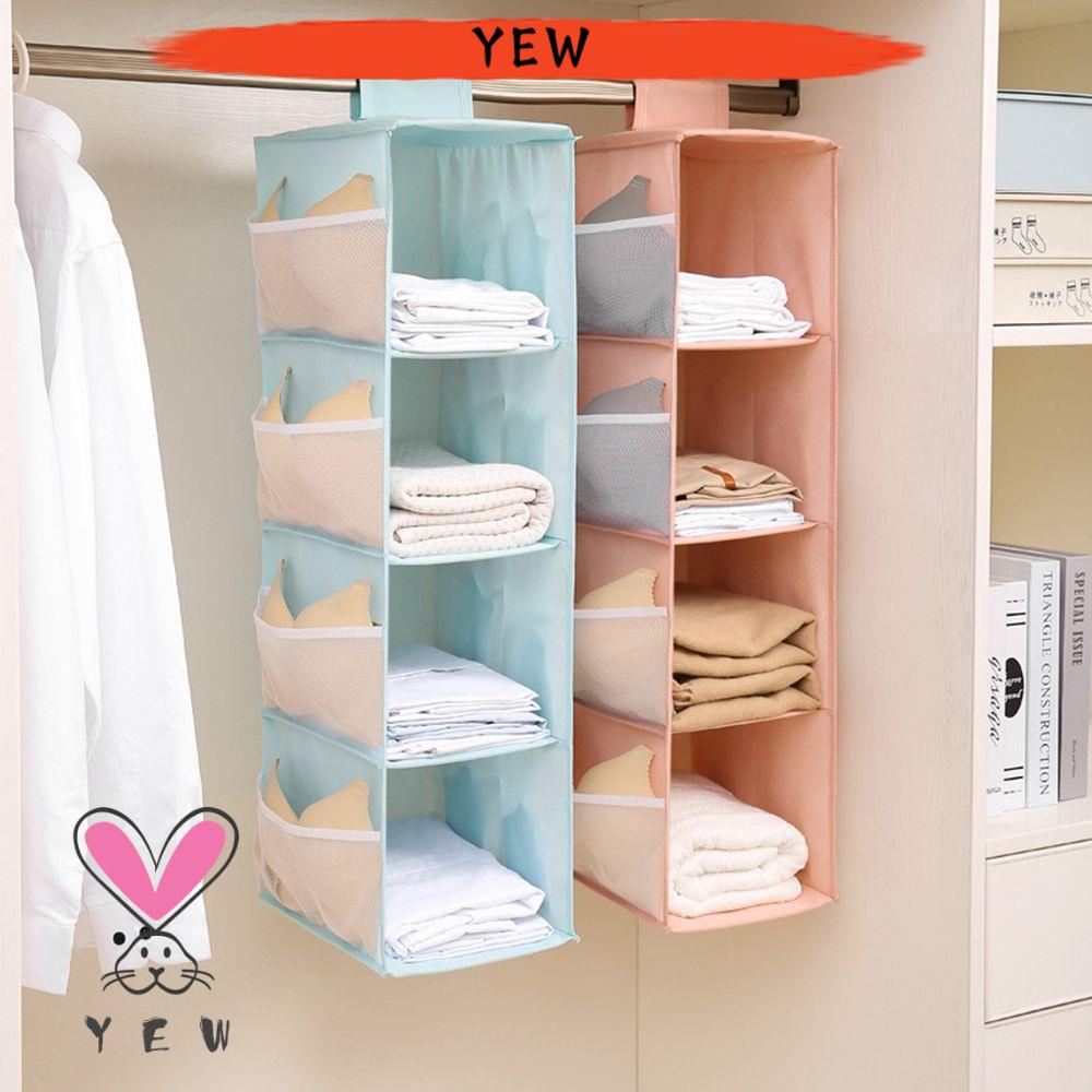 Túi đựng đồ treo tủ quần áo 4 tầng xen kẽ nhỏ gọn có thể gập lại sắp xếp gọn gàng cho nhà ở