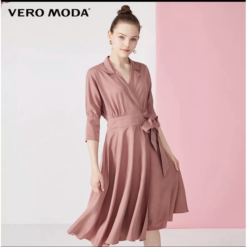 (Hàng có sẵn) Đầm Vero moda cổ sơ mi Size S