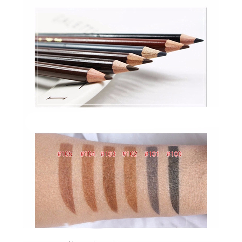 【Bán Hot】 Lông mày Pencil Waterproof Mỹ phẩm Lasting dài 6 Màu sắc GJR