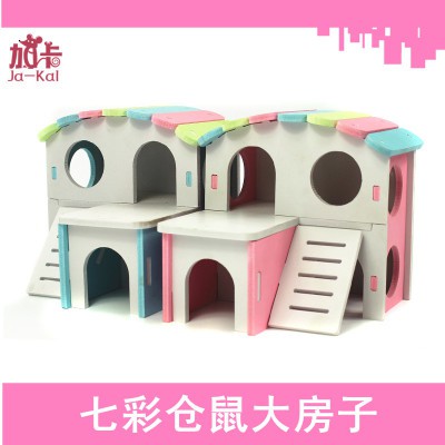 Nhà ngủ gỗ cao cấp hamster (15 x 16 x 15 cm)