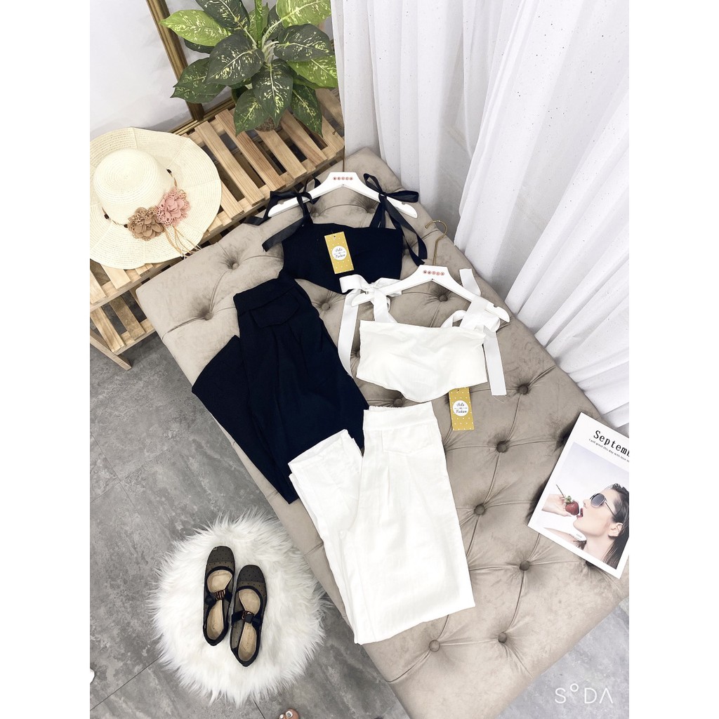Set đồ nữ cá tính, set quần lửng áo sơ mi, áo quây, áo thun đi chơi sang chảnh mùa hè đẹp 8A00023 | BigBuy360 - bigbuy360.vn