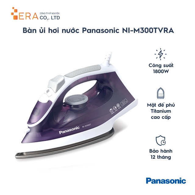 [Mã BMLT200 giảm đến 200K đơn 499K] Bàn ủi hơi nước Panasonic PABU-NI-M300TVRA / NI-M300TARA