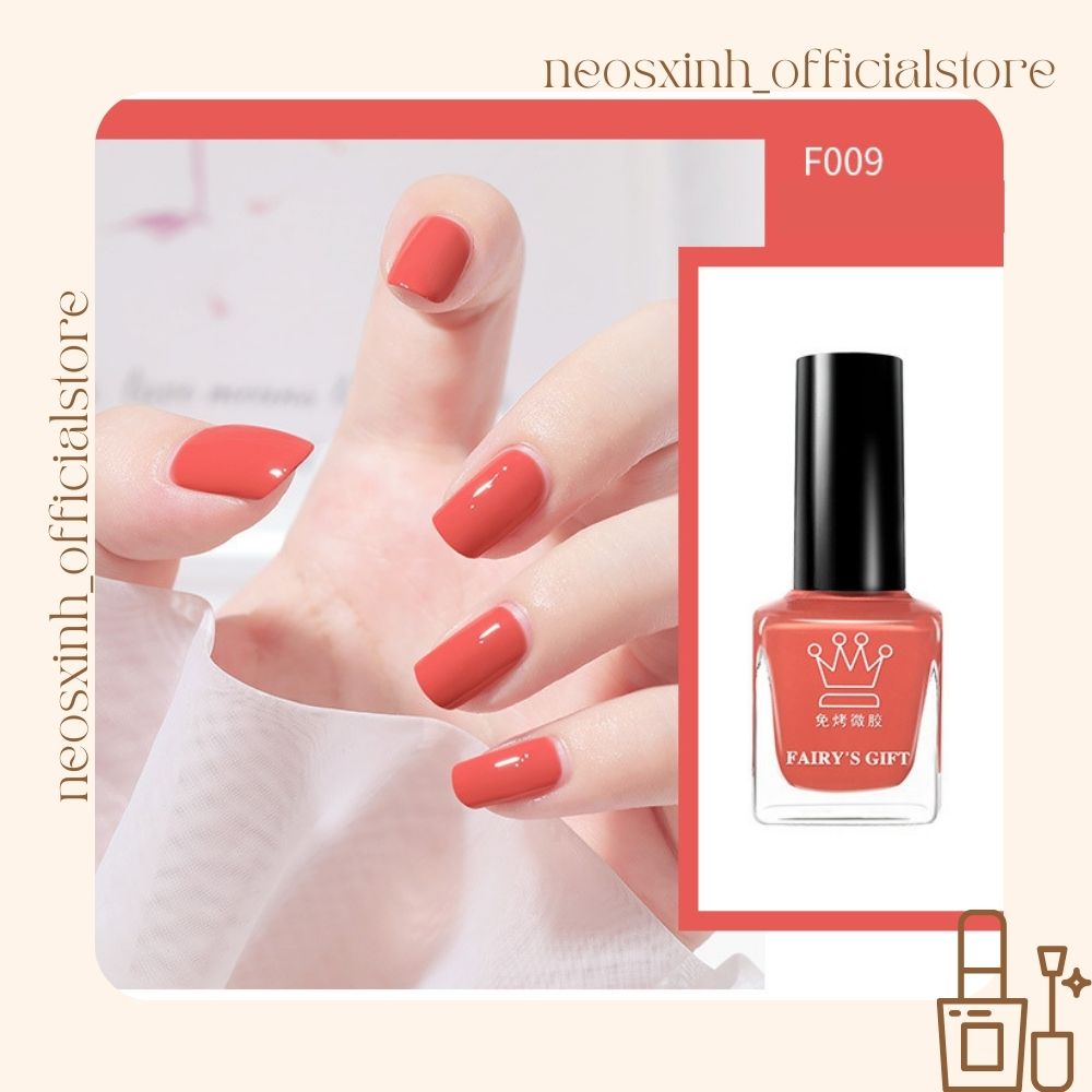 Sơn Móng Tay Fairy's Gift 15ml Màu Nude Đen Trắng Trong Suốt Kim Tuyến Pastel Tím - Neosxinh Nails