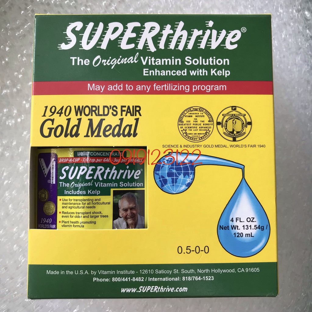 Hormon kích thích tăng trưởng-Super Thrive 120ml kích ra rễ, chồi, hoa cực tốt cho lan