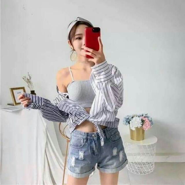 Áo bra nữ 2 dây cotton tăm, áo lót nữ quây có ảnh + video thật