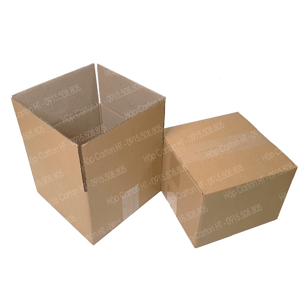 Combo 100 hộp carton đóng hàng 20x20x15 size lớn đựng đồ gia dụng, mỹ phẩm, đồ ăn vặt snack giá rẻ - Hộp Carton HT