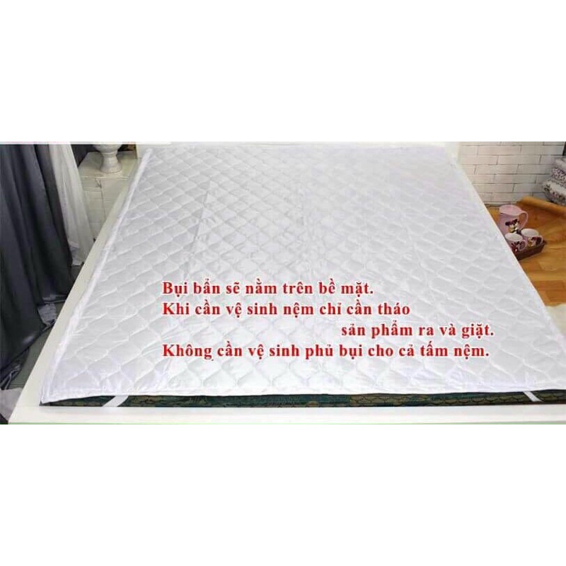 Tấm bảo vệ nệm đủ size vải cotton mát lạnh có lớp chống thấm