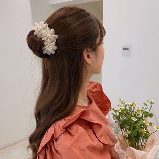 Dụng Cụ Búi Tóc Đính Hoa Vải Cho Nữ
