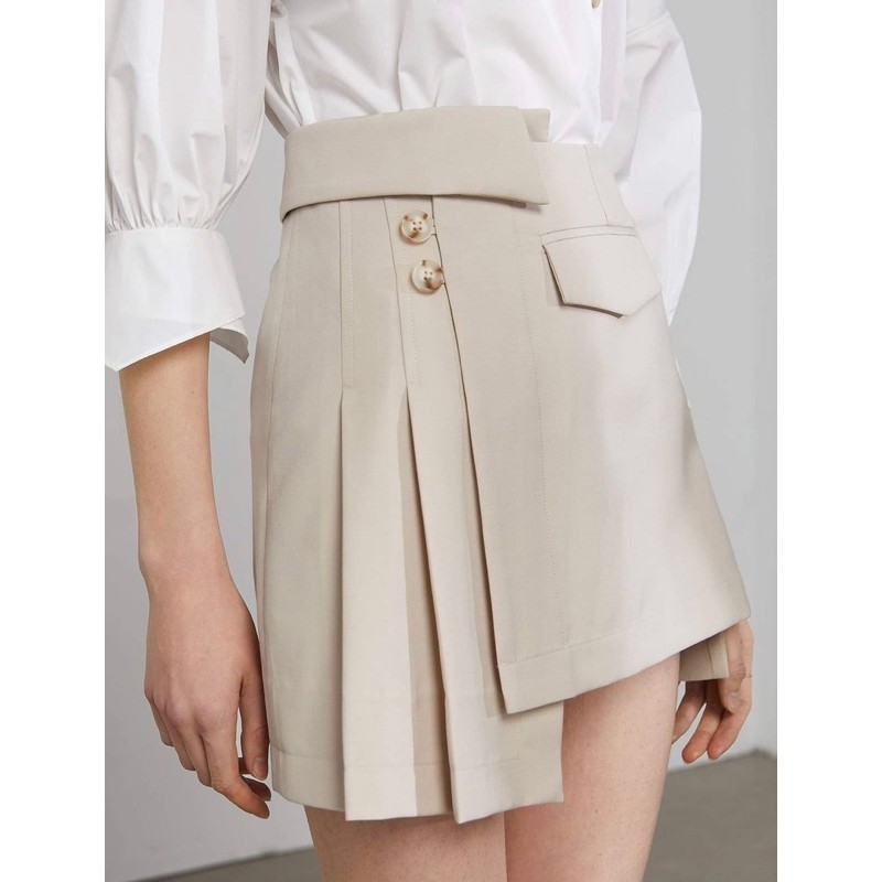 EVI SKIRT (chân váy midi kaki) | BigBuy360 - bigbuy360.vn