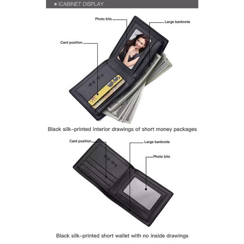 Cloves Ví Da Ngắn Gập Đôi Thời Trang Lịch Lãm Cho Nam