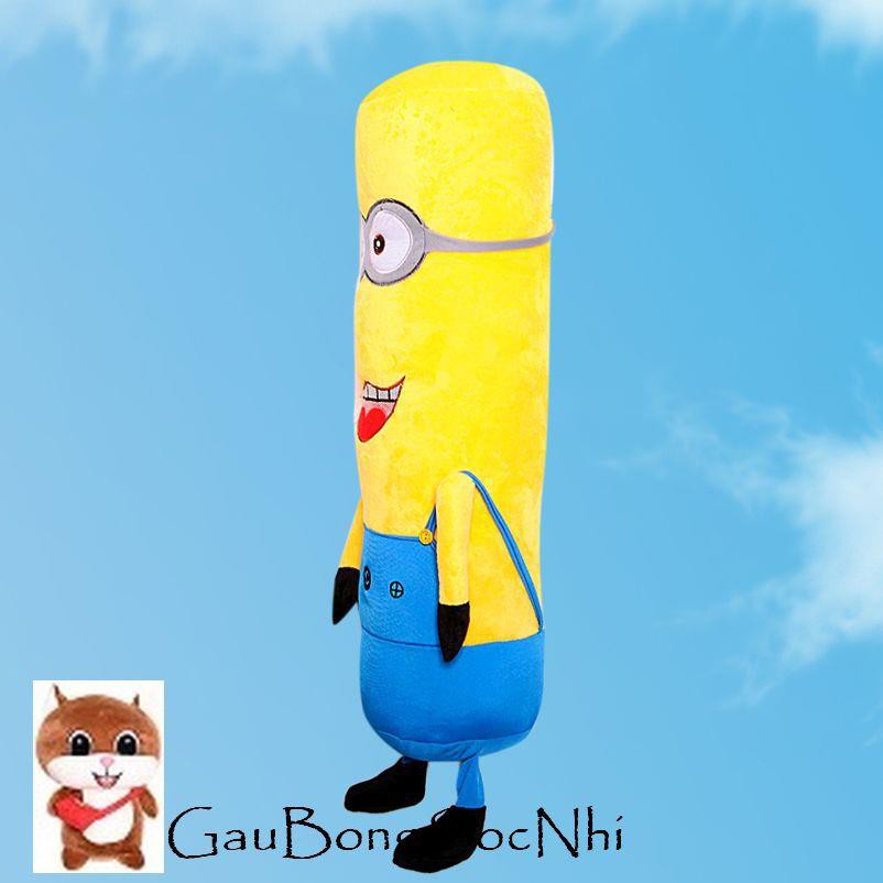 Gấu bông gối ôm hình gấu Minion 95cm - Tặng móc khóa quả bông dễ thương