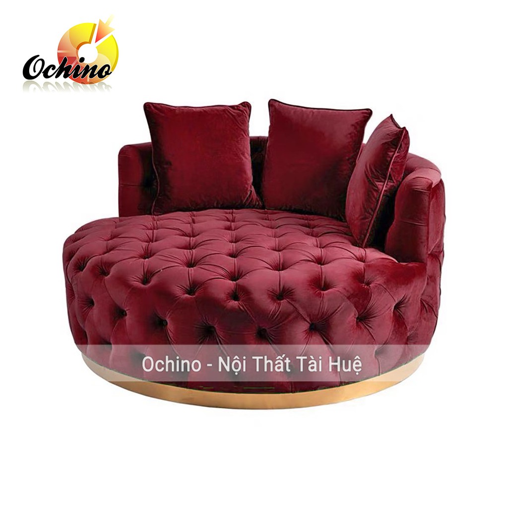 Sofa Giường Hình tròn Nhún Cổ điển sang trọng đường kính 1m4 và 1m6 ( Hình Thật Shop Chụp)