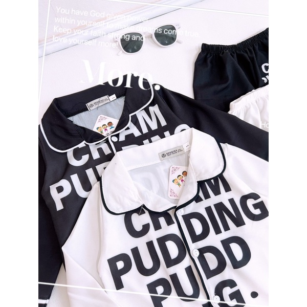 Pijama cho bé trai bé gái mặc nhà in chữ siêu xinh, dễ thương