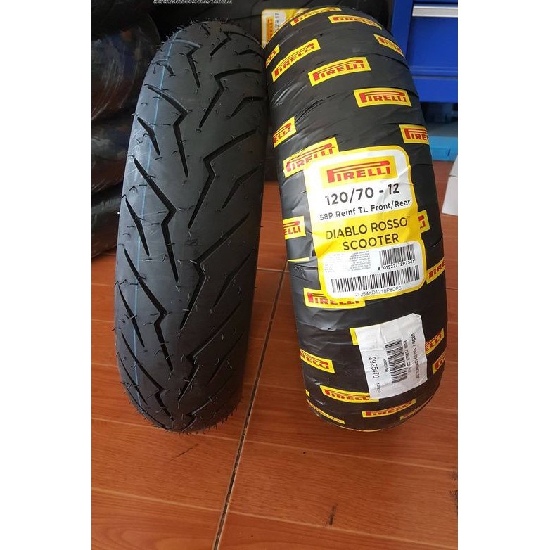 Các cặp vỏ lốp xe cho Vespa Sprint. Michelin - Pirelli - Quick size 110/70-12 & 120/70-12, vỏ ko ruột - giá 1 cặp