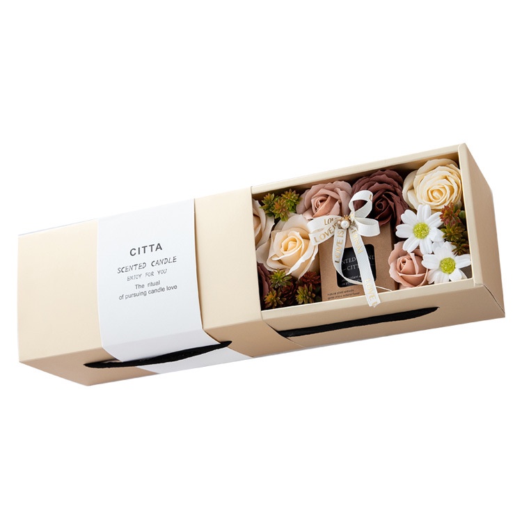 Hộp Quà Tặng Nến Thơm Hoa Sáp Cao Cấp Tặng Bạn Gái Ngày Lễ Tình Yêu - CT10