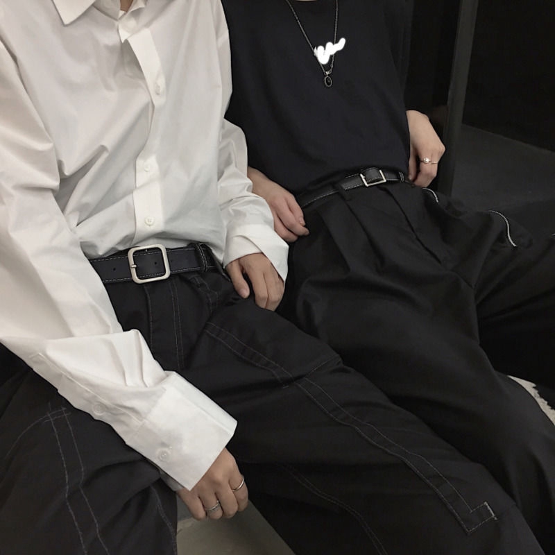 Thắt lưng đơn giản có khóa vuông thời trang harajuku 167015