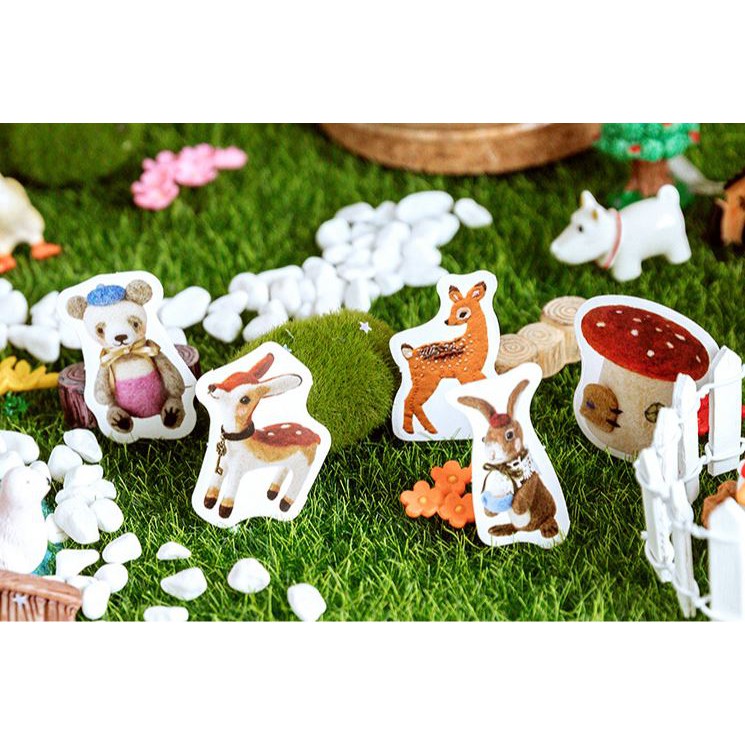 Bộ 46 Sticker Cây Cỏ Mùa Đông Hàn Quốc dán trang trí E81 A