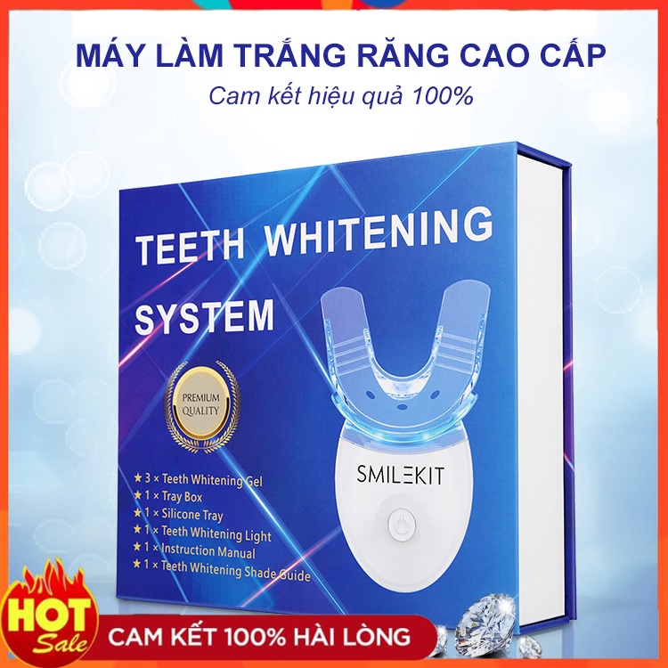 Máy làm trắng răng hiệu quả Smile Kit thế hệ mới 2022 - dòng máy tẩy trắng răng tại nhà cực đơn giản, tác dụng cực nhanh