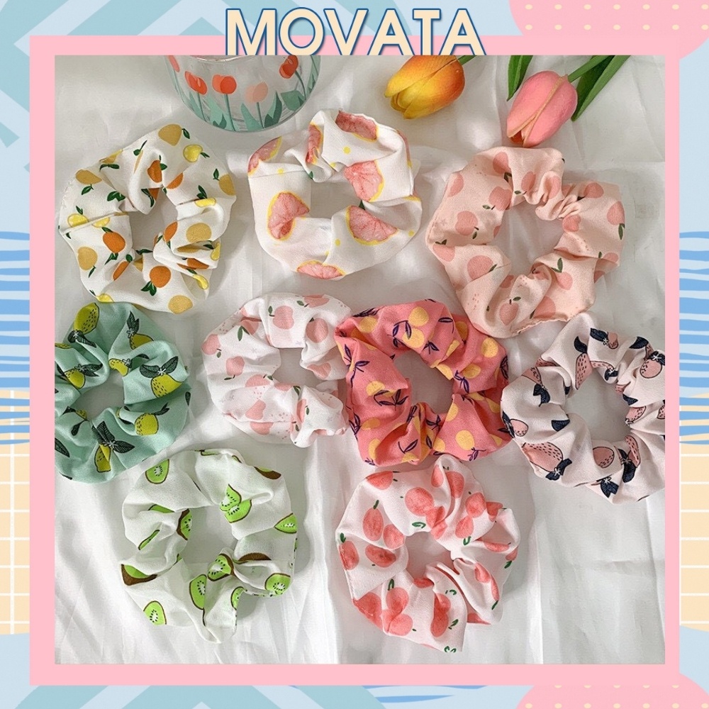 Dây buộc tóc, cột tóc scrunchies hoa quả SC13