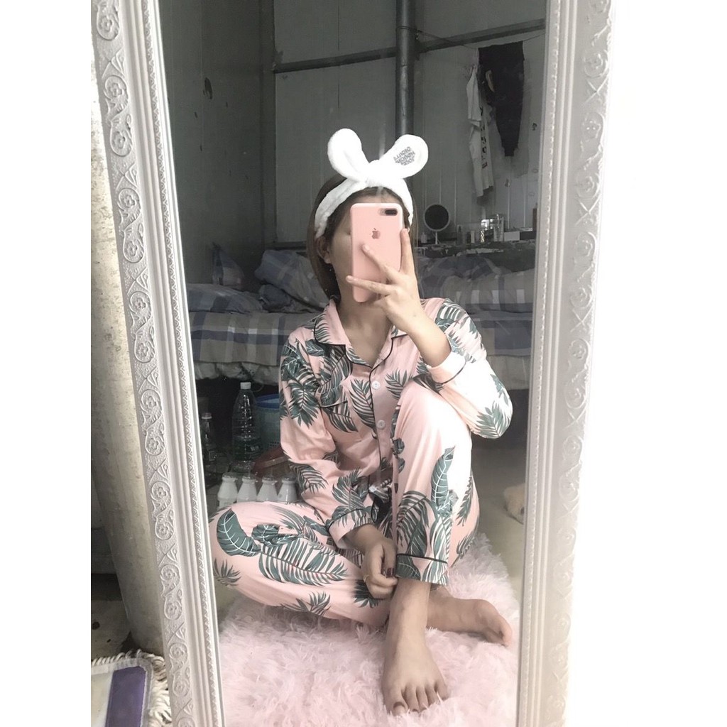 Bộ Đồ Ngủ Dài Tay Dáng Rộng In Hoạt Hình Bạch Tuyết Dễ Thương Cho Nữ