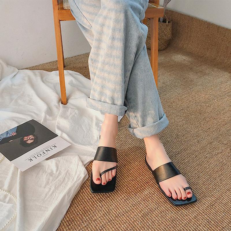 Dép Xỏ Ngón Đế Bằng Kiểu Dáng Đơn Giản Thời Trang Hàn Quốc