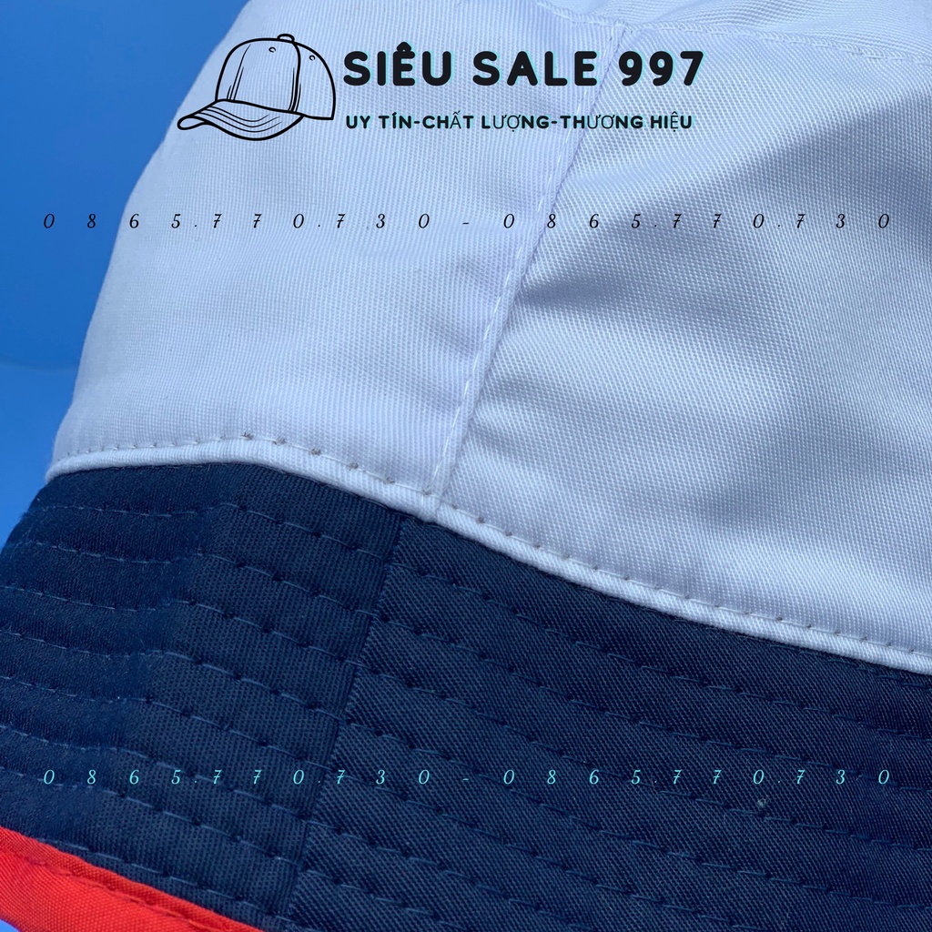 MŨ BUCKET CỤP THÊU T-M THỜI TRANG UNISEX NAM NỮ FORM CHUẨN 48-56CM