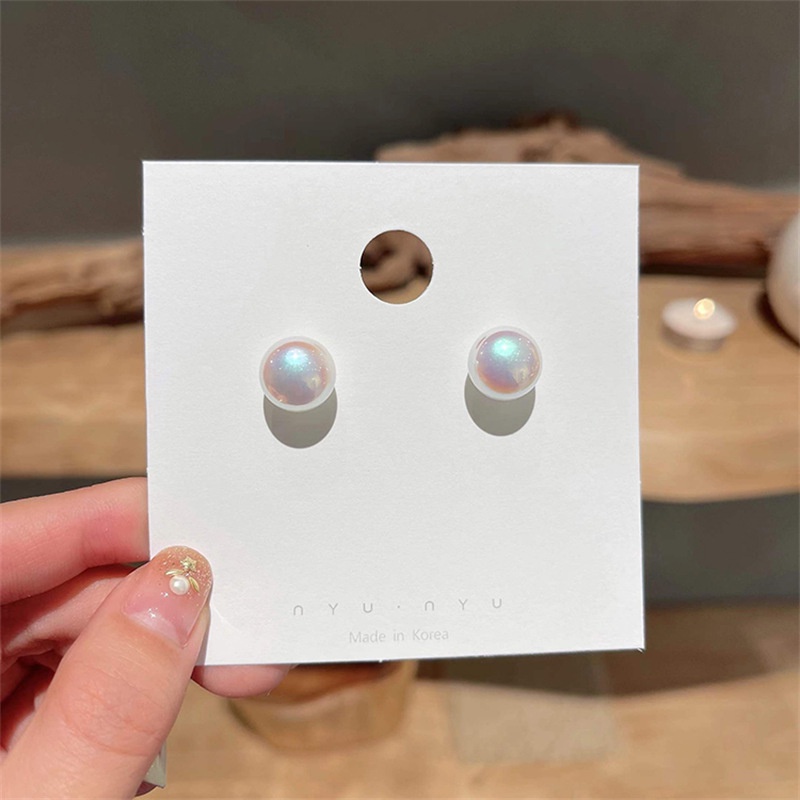 Bông Tai Mạ Bạc 2022 S925 Đính Ngọc Trai Sang Trọng