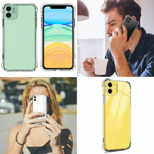 Ốp điện thoại silicon mềm trong suốt 4 góc túi khí bảo vệ cho compatible for iPhone 13 Pro Max 12 Pro Max 11 Pro SE 6s 7 /8 Plus XR XS 5s