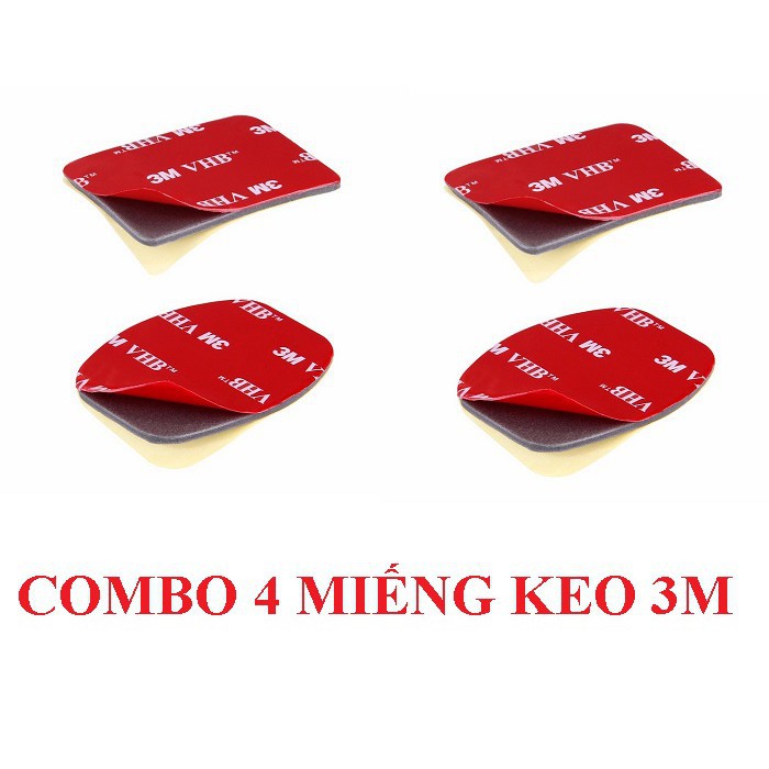 COMBO 4 miếng Keo 3M dán camera hành trình - keo 2 mặt 3M siêu cứng