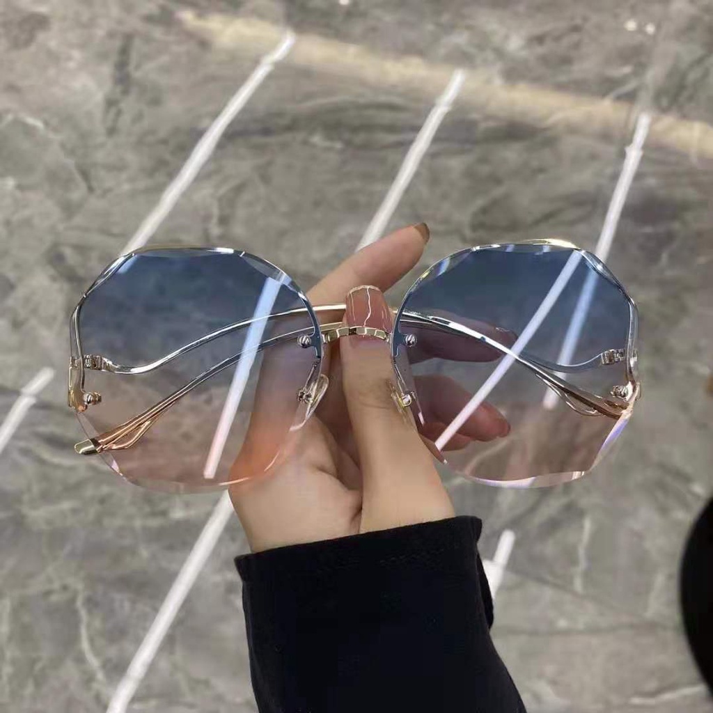 Kính Mát Không Gọng Chống Tia UV400 Với 6 Màu Thời Trang Cho Nữ