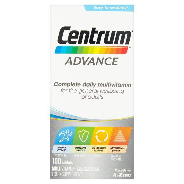 Vitamin Tổng Hợp Cho Người Lớn - Centrum Advance For Adults 100 viên loại dành cho người dưới 50 tuổi