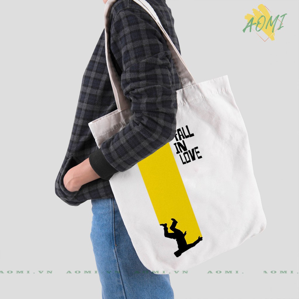 TÚI VẢI SLOGAN HAY ĐEO VAI TOTE CANVAS BAG CÓ KHÓA KÉO SIZE LỚN 33x38cm CUTE XINH ĐẸP TIỆN ÍCH DẠO PHỐ DU LỊCH