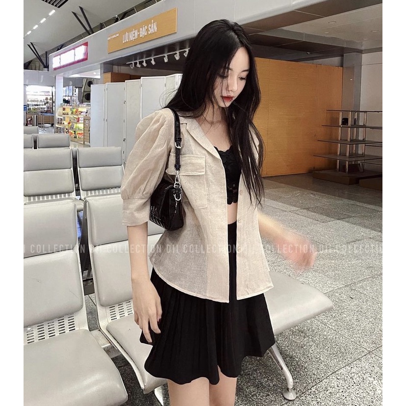 DII COLLECTION - Sơ mi đũi thiết kế tay phồng basic