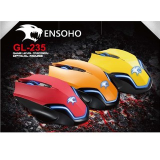 Chuột quang game Ensoho GL-235 R/Y/F (Đỏ/Vàng/Cam)