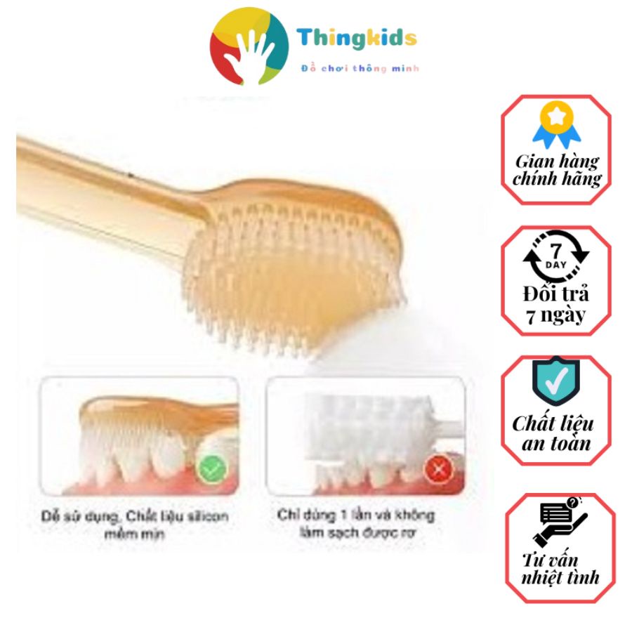 Dụng cụ đánh răng và tưa lưỡi vệ sinh cho bé - Thingkids
