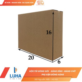 Hộp đóng hàng 20x6x16 cm, hộp carton