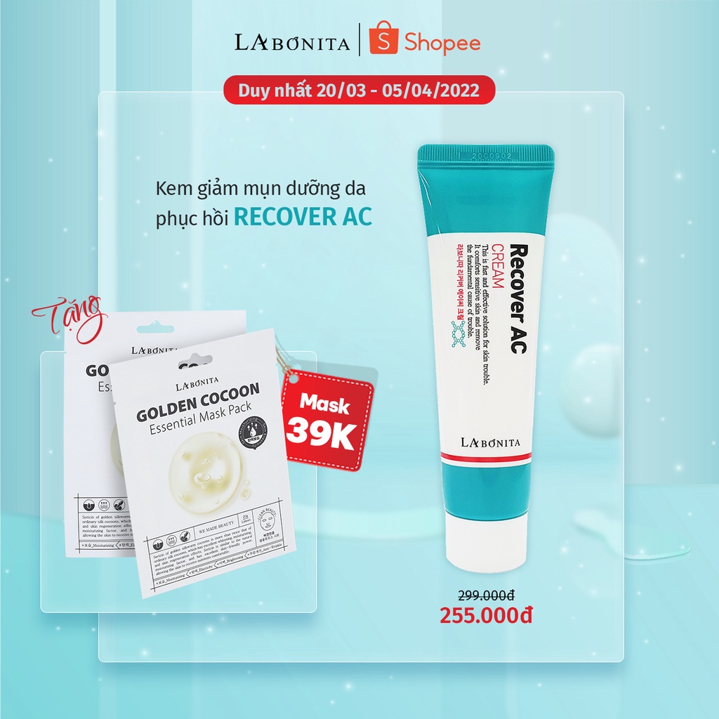 Kem giảm mụn dưỡng da phục hồi – LA BONITA Recover AC Cream 50ml