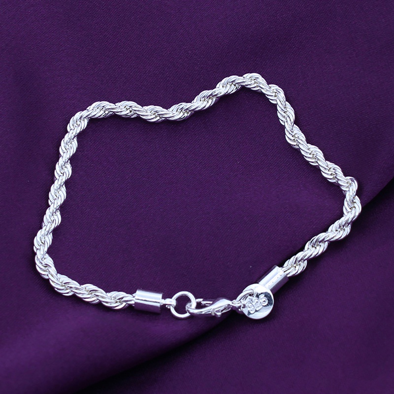 Vòng Tay Dây Thừng Xoắn Lấp Lánh Cho Nữ